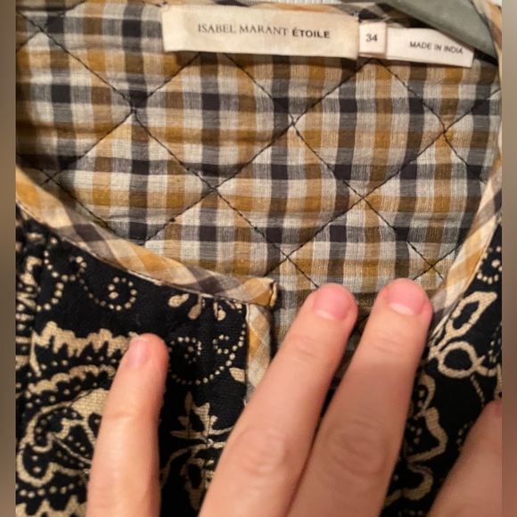 Isabel Marant Black and Cream Floral quillted jacket - Picture 4 of 6